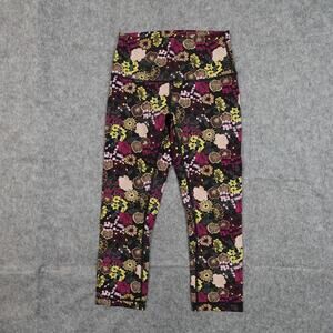 Lululemon Leggings Womens 4 Wunder Under High Rise Crop 21" Luxtreme Floral Yoga